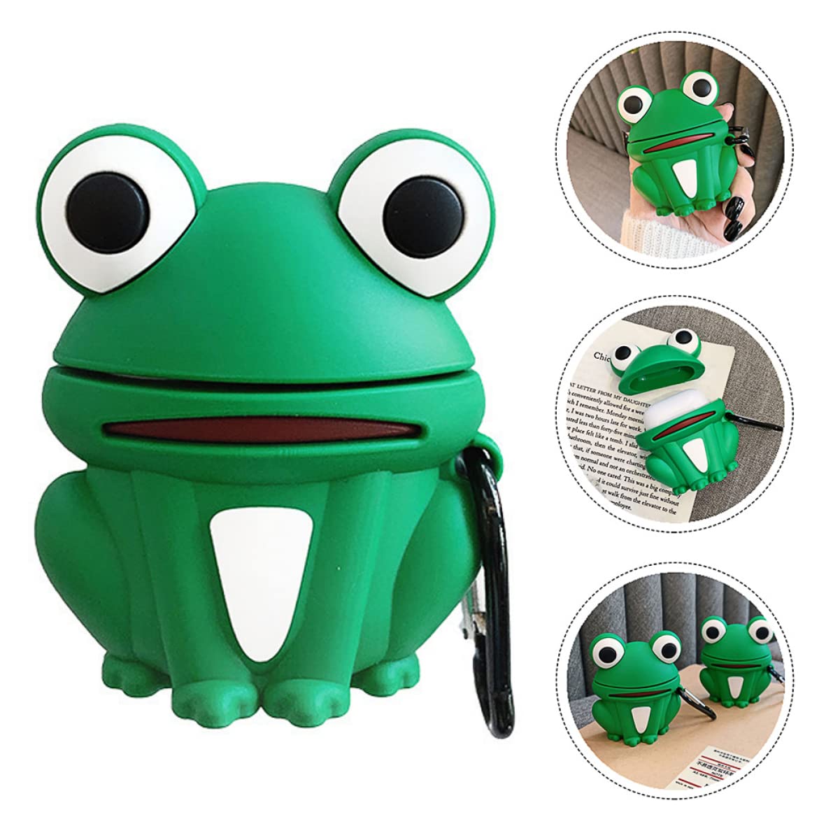 Amazon | UKCOCO シリコンイヤホンケース カエルイヤホンケース 動物